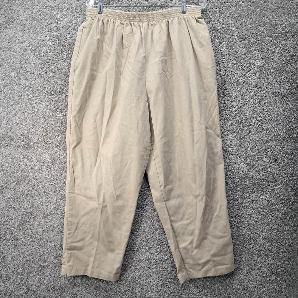 Vintage Dickies Khaki Elastic Waist Trousers Made in USA Tan High Rise 40/26P